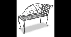 sezlong de metal pentru gradina cu model spiralat Maro imagine