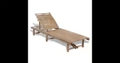 Sezlong din bambus reglabil imagine