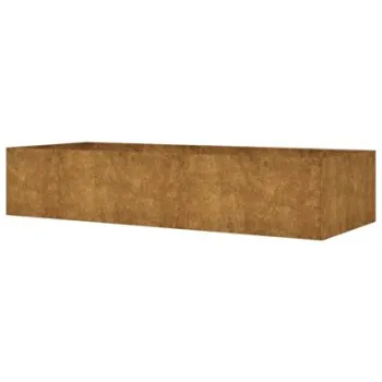 Strat inaltat de gradina, 200x80x40 cm, otel corten imagine