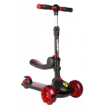 Trotineta pliabila ferrari twist neagra cu scaun imagine