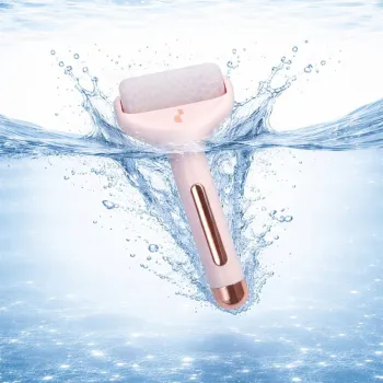 Aparat pentru masaj facial cu gheata Ice Roller, Beper, roz imagine