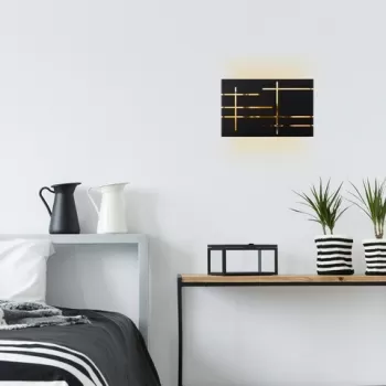 Aplica de perete, 622 - A, Opviq, 35 x 10 x 22 cm, 1 x E27, 40W, negru imagine