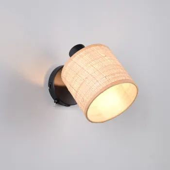 Aplica de perete Aimee, RL, 10x17.6x22.5 cm, 10W, 1x E14, metal, negru mat/bej imagine