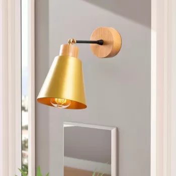 Aplica de perete, Alby, 525NOR3131, Metal, Auriu imagine
