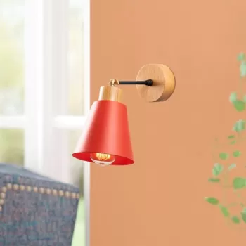 Aplica de perete, Alby, 525NOR3134, Metal, Rosu imagine