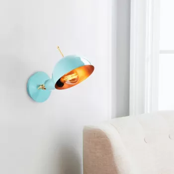 Aplica de perete, Alby, 527ABY3136, Metal, Turcoaz / Cupru imagine