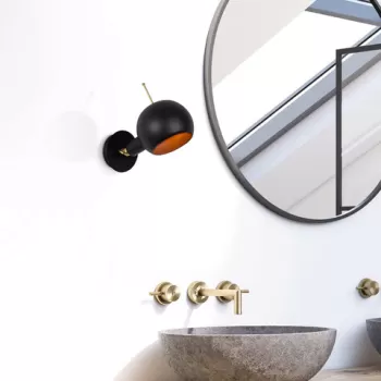 Aplica de perete, Alby, 527ABY3141, Fier, Negru/Cupru imagine