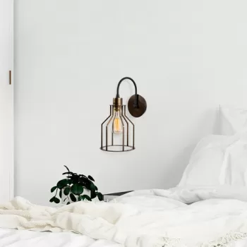 Aplica de perete, Alby, 527ABY3167, Metal, Negru / Vintage imagine