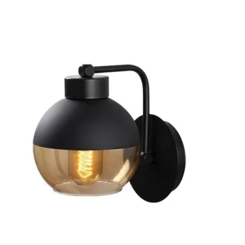 Aplica de perete An? N-376, Noor, 19 x 20 cm, 1 x E27, 100W, negru imagine