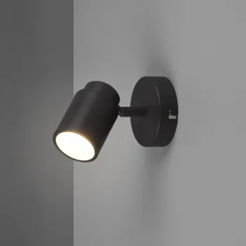 Aplica de perete Angelo, TRIO, 10.5x9x15.5 cm, 5W, 1x GU10, metal, negru mat imagine