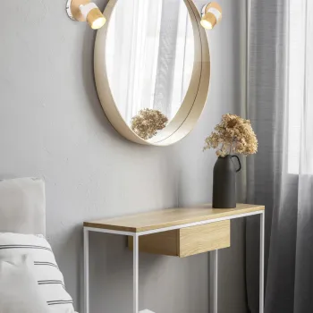 Aplica de perete Aruni, TRIO, 11x15x13.5 cm, 10W, 1x GU10, lemn, natur/alb imagine