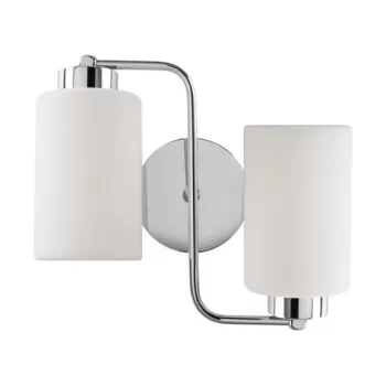 Aplica de perete Balcova N-346, Noor, 28 x 32 cm, 2 x E27, 100W, argintiu imagine