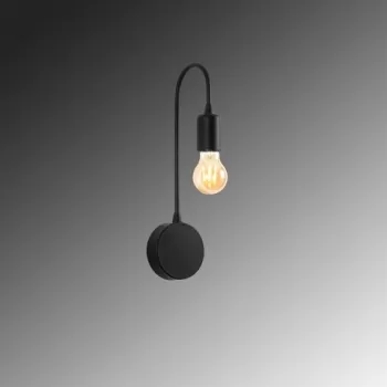 Aplica de perete, Baston - 3280, Tatum, 10 x 14 x 38 cm, 1 x E27, 40W, negru imagine