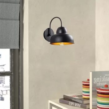 Aplica de perete, Berceste - 180BLACK-A, Sheen, 20 x 27 x 24 cm, 1 x E27, 40W, negru imagine