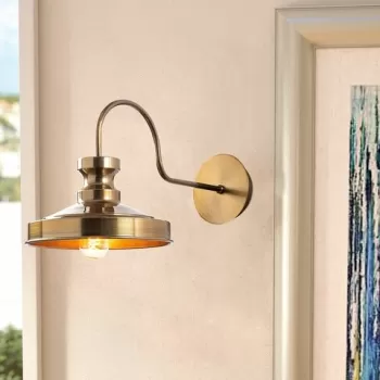 Aplica de perete, Berceste - 182VINTAGE-A, Sheen, 22 x 42 x 23 cm, 1 x E27, 40W, auriu imagine