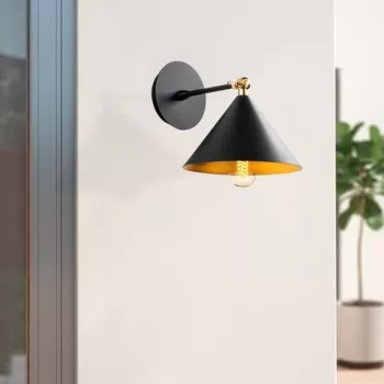 Aplica de perete, Berceste - 185BLACK-A, Sheen, 19 x 29 x 20 cm, 1 x E27, 40W, negru imagine