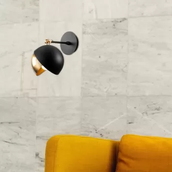 Aplica de perete, Berceste - 252-A, Sheen, 20 x 26 x 25 cm, 1 x E27, 40W, negru/auriu imagine