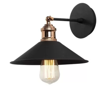 Aplica de perete Berceste N-663, Noor, 19 x 28 cm, 1 x E27, 100W, negru imagine