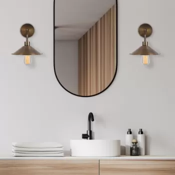 Aplica de perete, Berceste - N-664, Alby, 24 x 20 cm, 1 x E27, 40W, aramiu antic imagine