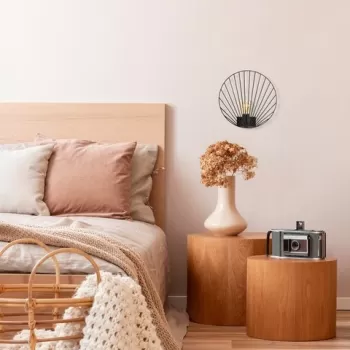 Aplica de perete, Byisoo - 3291, Tatum, 30 x 12 x 30 cm, 1 x E27, 40W, negru imagine