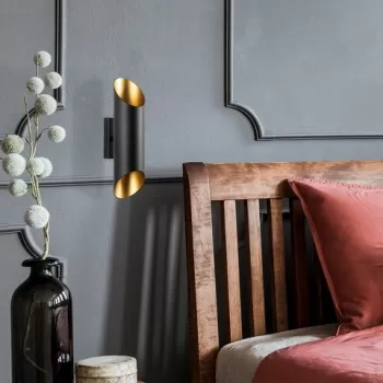 Aplica de perete, Cut - 11810, Fulgor, 8 x 12 x 30 cm, 2 x G9, 10W, negru imagine