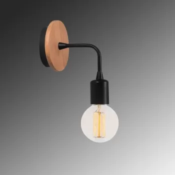 Aplica de perete, Dartini - MR - 735, Alby, 10 x 10 x 13 cm, 1 x E27, 40W, negru imagine