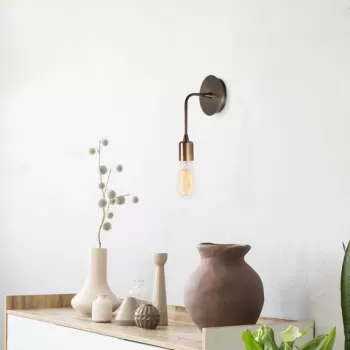 Aplica de perete, Dartini - MR - 888, Alby, 6 x 12 x 27 cm, 1 x E27, 40W, aramiu antic imagine