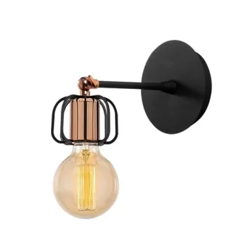 Aplica de perete Demre N-1206, Noor, 14 x 20 cm, 1 x E27, 100W, negru imagine