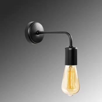 Aplica de perete, Denge - 3434, Opviq, 8 x 20 x 15 cm, 1 x E27, 40W, negru imagine