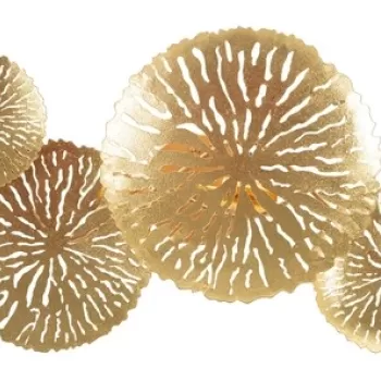 Aplica de perete Dishi Plus, Mauro Ferretti, 2 x E14, 40W, 47x13x28 cm, auriu imagine