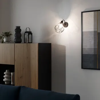 Aplica de perete ELTAP, Bendinni, 19x30x26 cm, 1xE27, 15W, otel, negru imagine