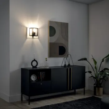 Aplica de perete ELTAP, Gormar, 22x13x20 cm, 1xE27, 15W, otel, negru imagine