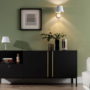 Aplica de perete ELTAP, Vespillo, 20x20x23 cm, 1xE27, 15W, otel/PVC, alb/auriu imagine