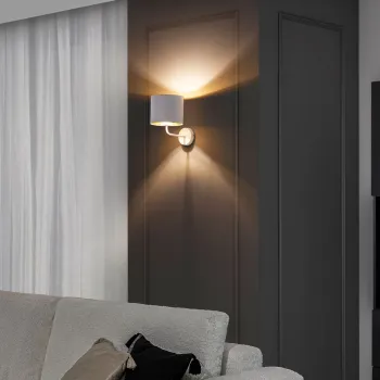 Aplica de perete ELTAP, Vespillo, 26x18x24 cm, 1xE27, 15W, otel/PVC, alb/auriu imagine