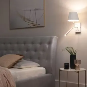 Aplica de perete ELTAP, Vespillo, 26x18x38 cm, 1xE27, 1xG9, 15W/8W, otel/PVC, alb imagine