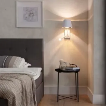 Aplica de perete ELTAP, Vespillo, 26x18x38 cm, 1xE27, 1xG9, 15W/8W, otel/PVC, alb/auriu imagine