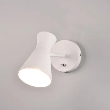 Aplica de perete Enzo, RL, 11.5x11.5x16.5 cm, 10W, 1x E27, metal, alb mat imagine