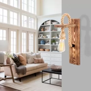 Aplica de perete, Erebos - 118-A, Lustro, 11 x 18 x 40 cm, 1 x E27, 40W, natural imagine