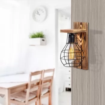 Aplica de perete, Erebos - 121-A, Lustro, 16 x 16 x 30 cm, 1 x E27, 40W, natural imagine