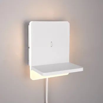 Aplica de perete Fairfield, TRIO, 16x20 cm, 9W, 1x SMD, metal, alb mat imagine