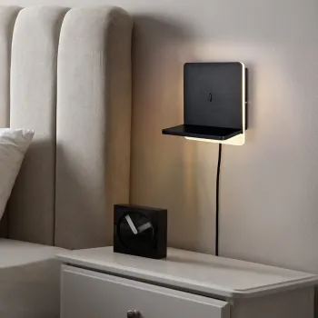 Aplica de perete Fairfield, TRIO, 16x20 cm, 9W, 1x SMD, metal, negru mat imagine