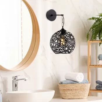 Aplica de perete, Fellini - MR - 710, Alby, 25 x 30 x 35 cm, 1 x E27, 40W, negru imagine