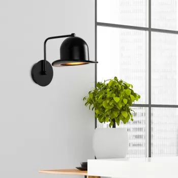 Aplica de perete, Fotr Sivani - MR-324, Alby, 19 x 25 x 28 cm, 1 x E27, 40W, negru imagine