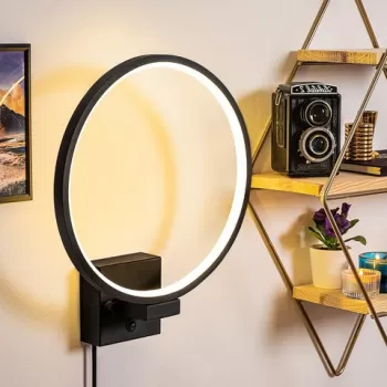 Aplica de perete, Fresno, 119FRS1105, Metal, Negru imagine