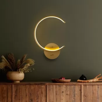 Aplica de perete, Fresno, 119FRS1108, Metal, Auriu imagine