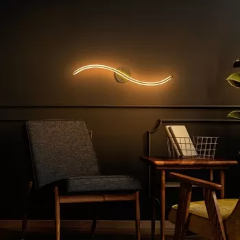 Aplica de perete, Fresno, 119FRS1111, Metal, Auriu imagine