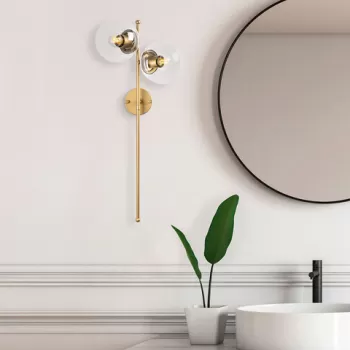 Aplica de perete, Fulgor, 942FLG1189, Metal, Auriu imagine