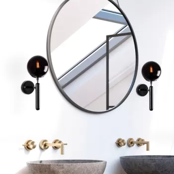 Aplica de perete, Fulgor, 942FLG1311, Metal, Negru imagine