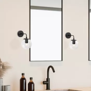 Aplica de perete, Fulgor, 942FLG1327, Metal, Negru imagine