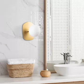 Aplica de perete, Fulgor, 942FLG1374, Metal, Auriu imagine